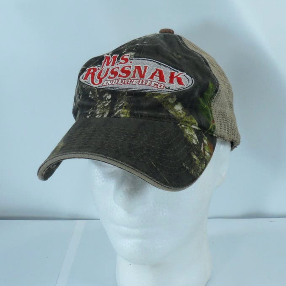 MS Russnak Industries Camo Strapback Mesh Baseball Cap Hat Camouflage